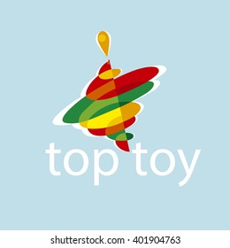 top toy sumbol color vector illustration