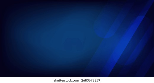 Rayos de curva azul de Vector superior con efecto de iluminación y brillo sobre fondo azul oscuro. textura de ilustración de diseño
