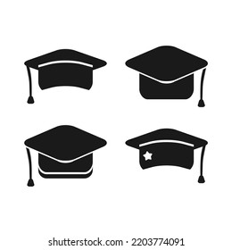 Top Vector Graduation Cap Icons Collection Stock Vector (Royalty Free ...