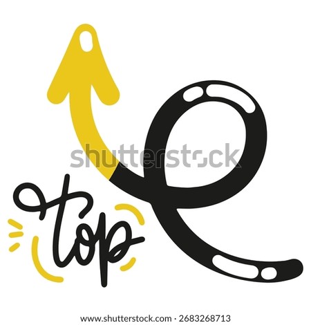 Top Vector Illustration. Flat Minimal Design. Editable Illustration for Web, Mobile, Print