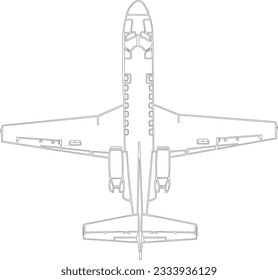 Top view of the Aircraft vector 