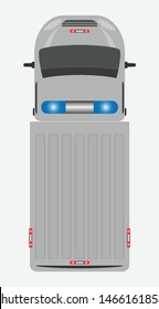 Top view of an ambulance Car Vector