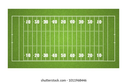 top view American football field, vector illustration