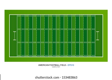 Top view of american football field - Vector illustration