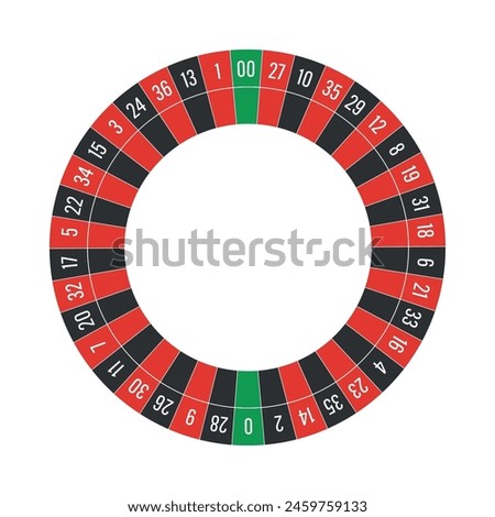 Top view of an American roulette wheel featuring a double zero.