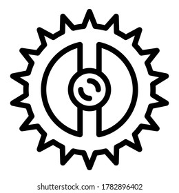 Icono de trampa animal de vista superior. Esquema vista superior icono del vector de trampa animal para el diseño web aislado en fondo blanco