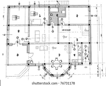 top view of architectural plan