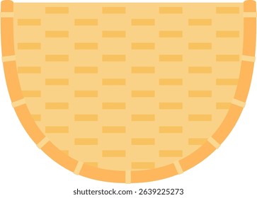 A top view of a bamboo sieve