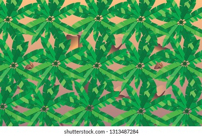 top view banana trees background