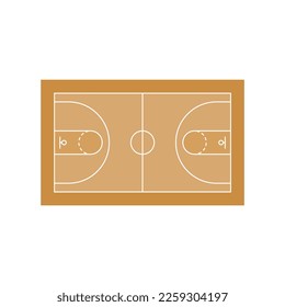 Top view of basketball court vector graphics