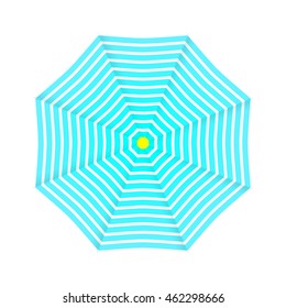 top view of beach umbrella