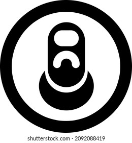Draufsicht von Bier kann geöffnet Symbol Symbol einfache Symbol auf Hintergrund.eps