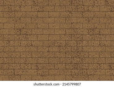 Top View Of Brown Asphalt Shingle Roof Texture Background.