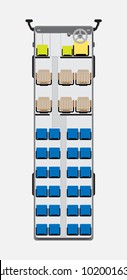 Top View Bus Seat Map With No Restroom