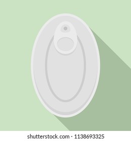Top view can icon. Flat illustration of top view can vector icon for web design