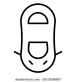 Top view car icon Simple outline vector logo