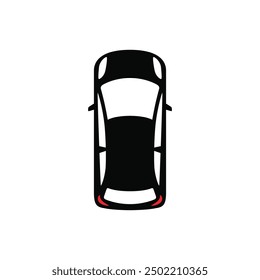Top view car icon. Vector illustration