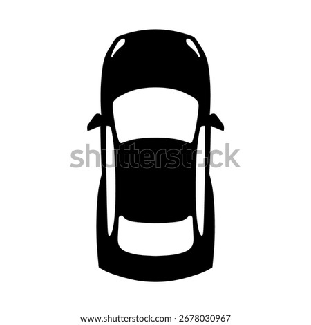 Top view of a car. Car icon. Vector illustration