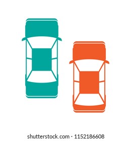 Top view car vector icon