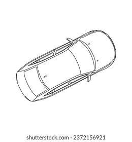 Top view of car vector icon illlustration design