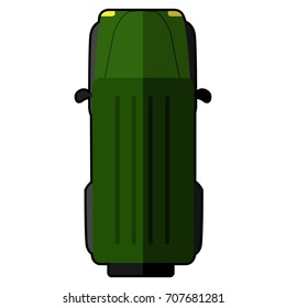 Top view of a car, Vector illustration