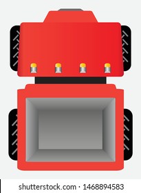top view Cargo Dump Truck Vector