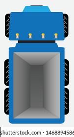 top view Cargo Dump Truck Vector