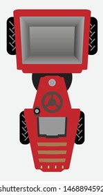 top view Cargo Dump Truck Vector