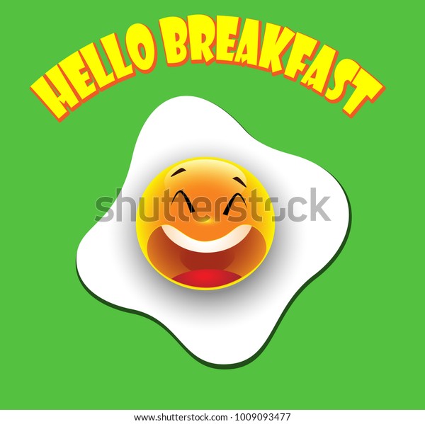 Top View Caroon Fried Egg Breakfast Stock Vector (Royalty Free ...