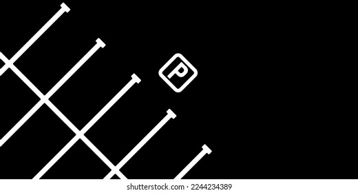 Top view of carpark illustration