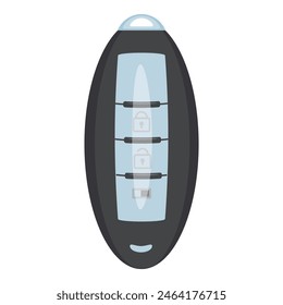Top view cartoon illustration of a futuristic autonomous selfdriving electric car, showcasing advanced transportation technology and clean energy concept