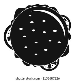 Top view cheeseburger icon. Simple illustration of top view cheeseburger vector icon for web design isolated on white background