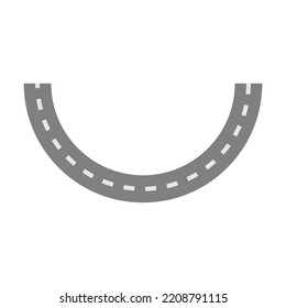 Vista superior de la ilustración vectorial de sección de carreteras de la ciudad. Árboles, caminos, edificios, vallas, baldosas de arriba para el mapa o plan aislado en fondo blanco. Paisaje