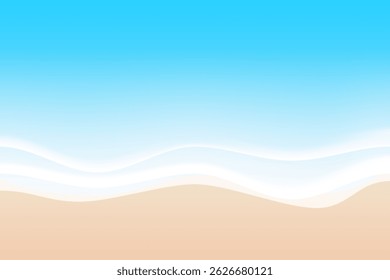 Top view of a clean beach background. Summer concept