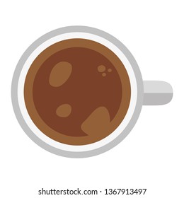 top view coffee cup
