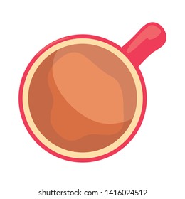 top view coffee cup icon