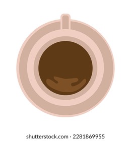 top view of Coffee cup icon