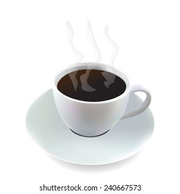 Top view of a coffee cup vector illustration