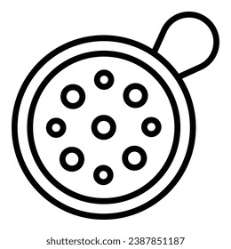 Top view colander icon outline vector. Cooking sieve. Dran crab