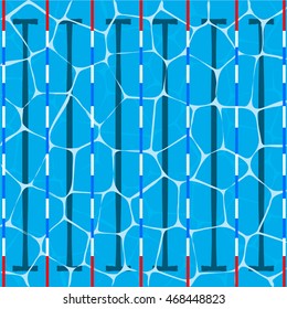 The top view of a competition swimming pool,vector illustration