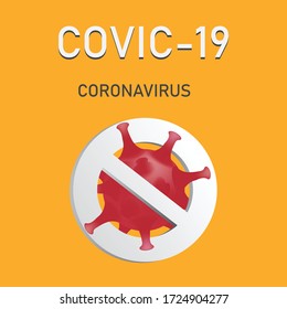 Top view of COVID-19 text written on Blue touchscreen with coronavirus Corona virus news online read at home on tablet.Vector illustration