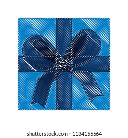 top view decorative gift box bow