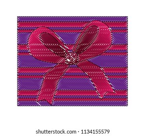 top view decorative gift box bow