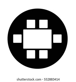 Top View Dinning Furniture Icon