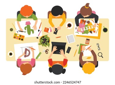 Top View Of Do It Yourself Activities On Table