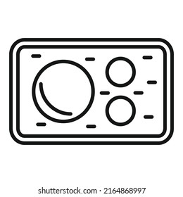 Top view dough icon outline vector. Flour bread. Roll cake