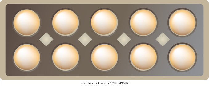 Top View of egg and paper tray vector and illustration