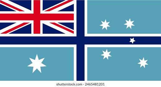 Top view of flag Civil Air Ensign of Australia, Australia. Australian travel and patriot concept. no flagpole. Plane layout, design. Flag background