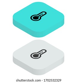 Icono médico plano de vista superior con fondo cuadrado de estilo isométrico
