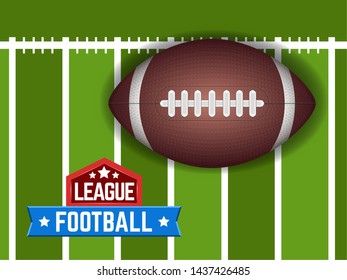 Top view of a football field over a football field - Vector